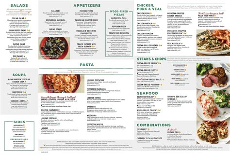 Experience a heartfelt Italian dining experience or easily order Carside Carryout or Delivery. . Carrabas menu